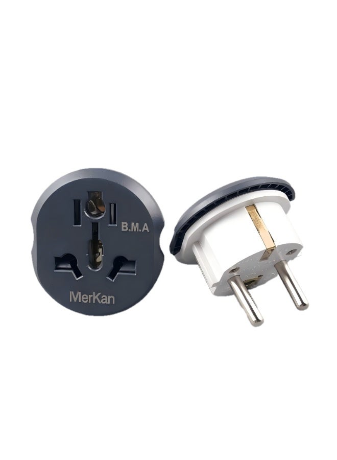 5 Pcs Travel Adapter, Plug Adapter, Universal Adapter USA, Australia, UK, Europe, Travel conversion EU Plug, Compact size. Compatible with plug types. Type A,B,C,D,E,F,G,I,J,K,L. ((Pack of 5)) - Image 3