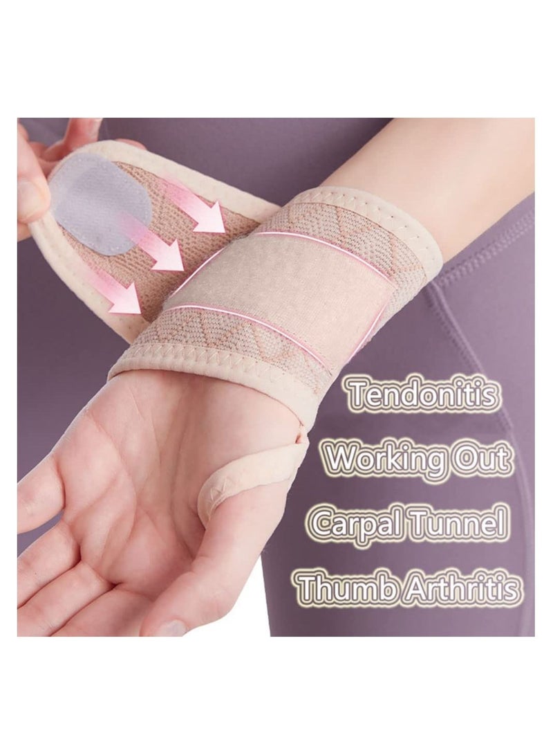 SYOSI 1 Pair Wrist Support Brace Carpal Tunnel Wrist Brace Hand Support Adjustable Wrist Support for Arthritis and Tendinitis Joint Pain Relief - Image 4