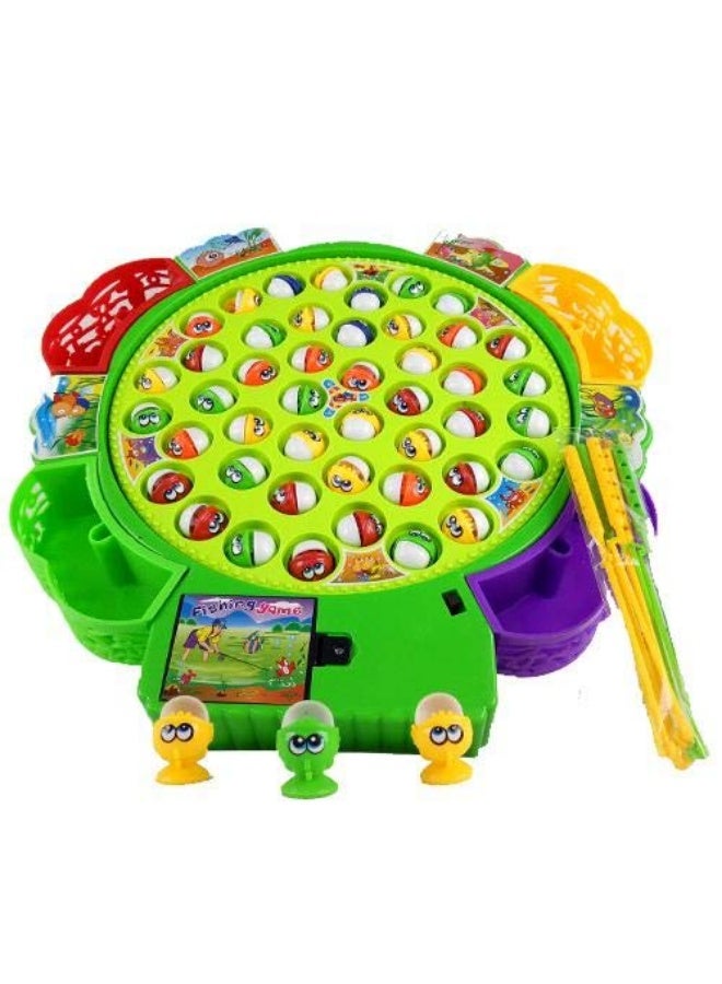Fishing Game Toy Set with 45 Fishes and 5 Fishing Rods - Image 2
