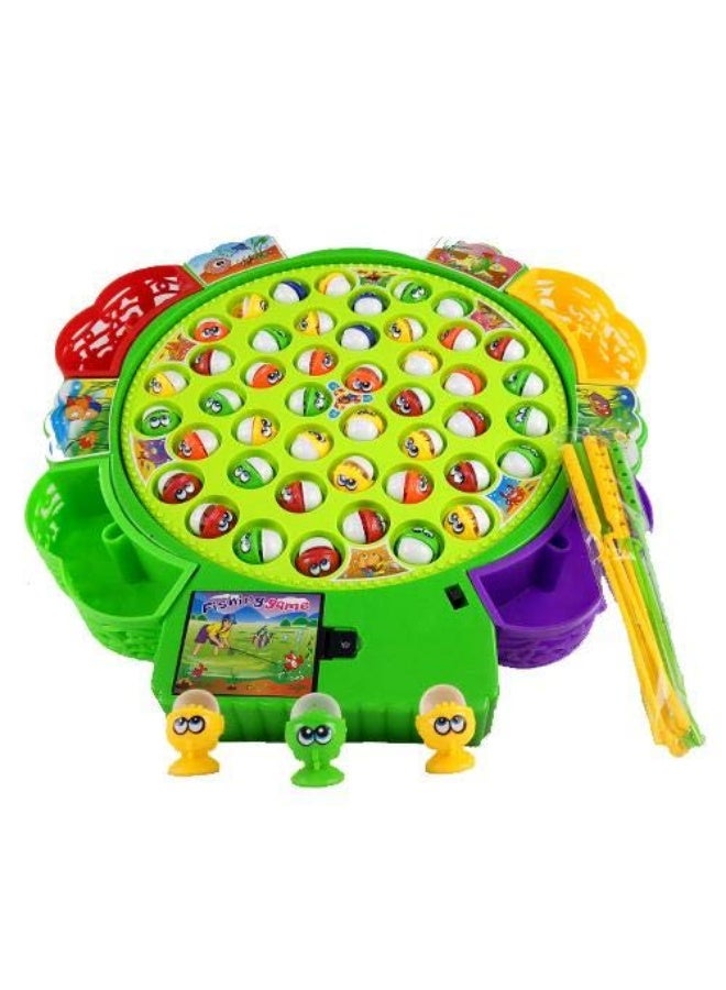Fishing Game Toy Set with 45 Fishes and 5 Fishing Rods - Image 3