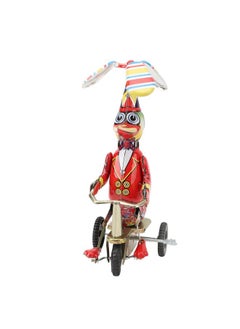 NIBEMINENT Duck On Bike Tin Toy Handmade Delicate Clockwork Retro Wind Up Adult Collections Gift  - Image 1
