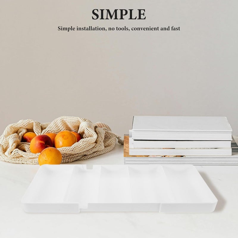 Adjustable Sliding Drawer Organizer Tray Expandable Silverware Holder Utensil Drawer Organizer for Kitchen Flatware and Cutlery Storage - Image 5