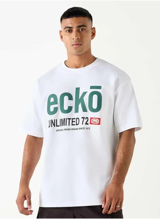 Ecko Unltd. Ecko Unltd Printed Crew Neck T-shirt with Short Sleeves