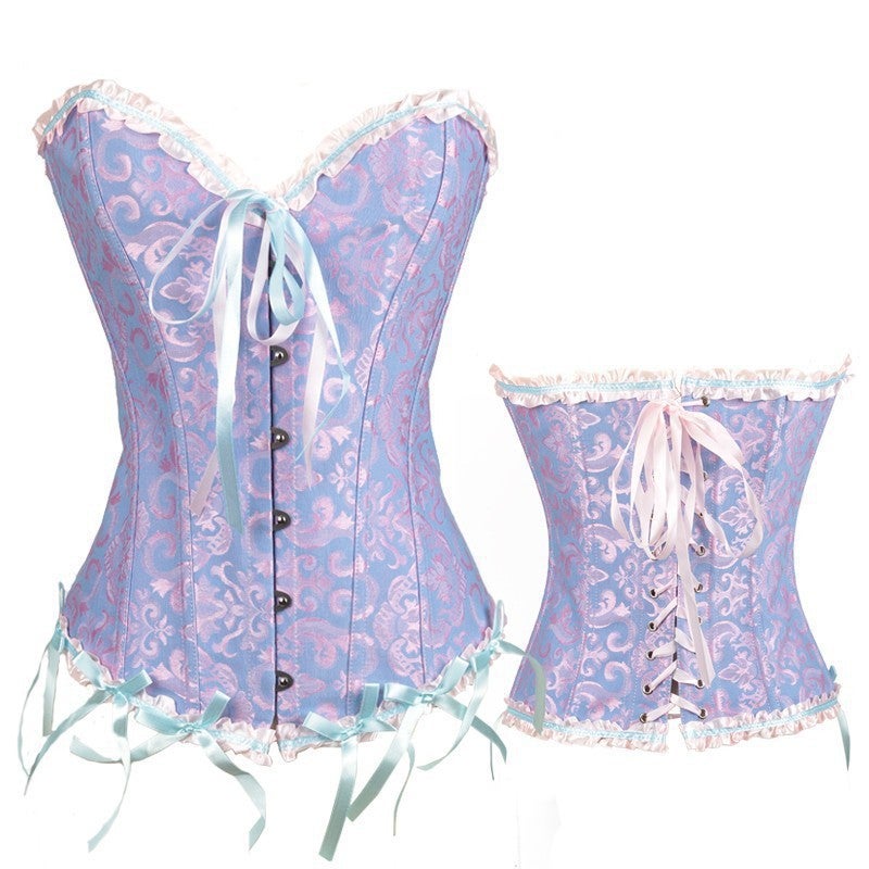 Vintage Lace-up Corset Bodysuit Shapewear - Image 3