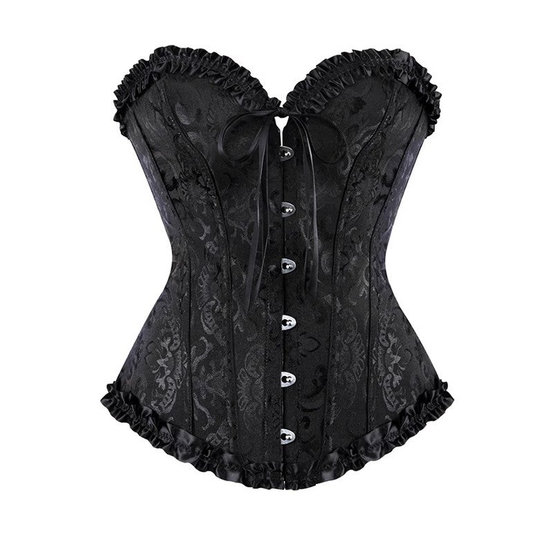 Vintage Lace-up Corset Bodysuit Shapewear - Image 5
