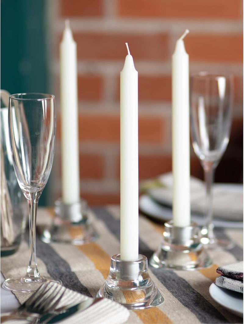 CANDWAX Ivory Taper Candles Pack of 4 - Slow Burning Dripless Unscented Straight Candles 10 inch - Ideal for Dinner Table - Smokeless Long Candlesticks - Image 4