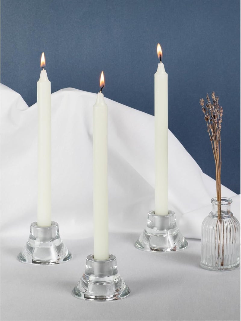 CANDWAX Ivory Taper Candles Pack of 4 - Slow Burning Dripless Unscented Straight Candles 10 inch - Ideal for Dinner Table - Smokeless Long Candlesticks - Image 5