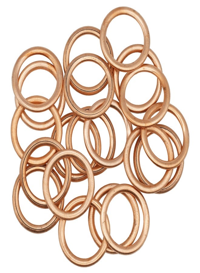 Dsnaduo 20 PCS Oil Drain Plug Gasket,Copper Crush Washer M16 Replaces 11137546275 fits Mini Cooper, Cooper S, Paceman, Clubman, Countryman N12 N14 N16 N18 (22x16x2.0mm) - Image 2