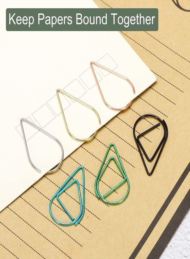 YOKIVE 100 Pcs Paper Clips, Drop-Shaped | Keep Desk Neat, Great for Art, Home, Daily Use (Green, 1-Inch) - Image 4