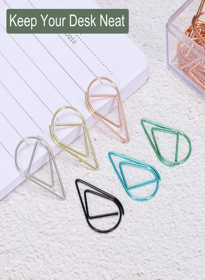 YOKIVE 100 Pcs Paper Clips, Drop-Shaped | Keep Desk Neat, Great for Art, Home, Daily Use (Green, 1-Inch) - Image 3