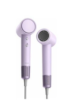 Airbot HD188A Purple EU - High-Speed Hair Dryer with 200mil Negative Ions, RGB LED Ring, Low Noise, Dual-Speed, Travel-Friendly & Stylish Design