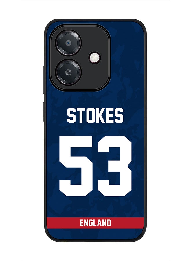 For Oppo A5i Case,Slim fit Camera Protection, Shockproof Thin Phone cover  - England Ben Stokes, Jersey No 55