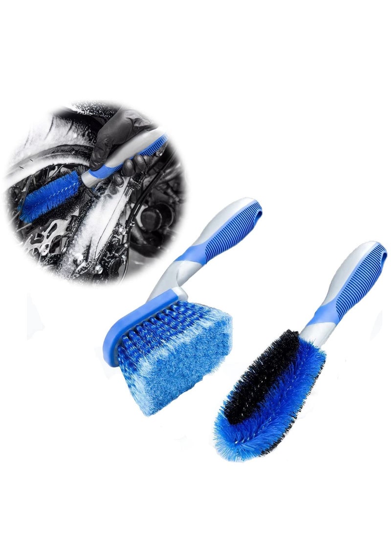 SYOSI Alloy Wheel Brush for Cleaning Car Wheels Car Brush for Washing the Car and Motorcycle Cleaning - Ideal Car Cleaning Products of Alloy And Steel Rims - Tyre Brush - Image 1