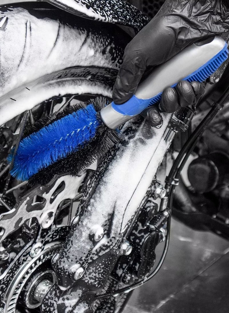 SYOSI Alloy Wheel Brush for Cleaning Car Wheels Car Brush for Washing the Car and Motorcycle Cleaning - Ideal Car Cleaning Products of Alloy And Steel Rims - Tyre Brush - Image 4