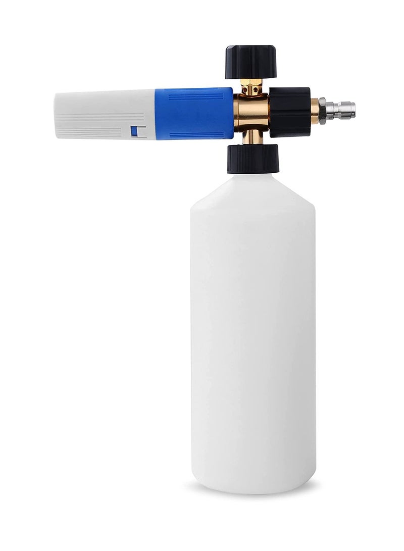 Excefore Foam Cannon - Pressure Washer Gun with 1/4 Inch Quick Connect and Adjustable Nozzle Car Wash Sprayer 1 L Bottle, Professional Fits Most Washing Accessories Foam Dispenser(4000 PSI) - Image 1