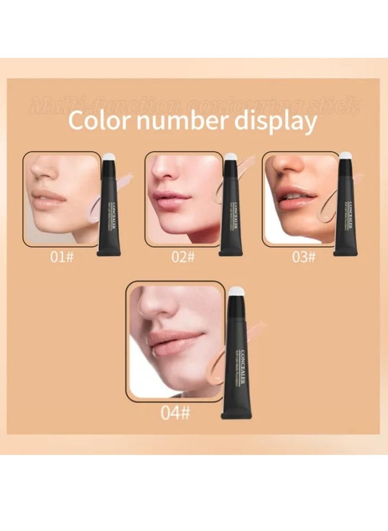 HelloKiss - Concealer Soft Light Matte Foundation Concealer Conceals Blemish and Redness Flawless Natural Coverage for Normal to Oily Skin Instant Age Rewind Eraser Dark Circles Treatment 03 - Image 1