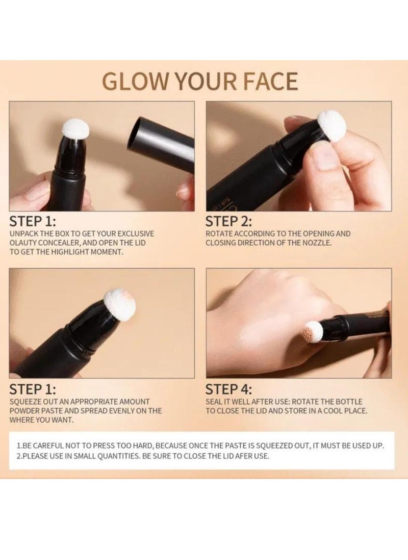 HelloKiss - Concealer Soft Light Matte Foundation Concealer Conceals Blemish and Redness Flawless Natural Coverage for Normal to Oily Skin Instant Age Rewind Eraser Dark Circles Treatment 03 - Image 1