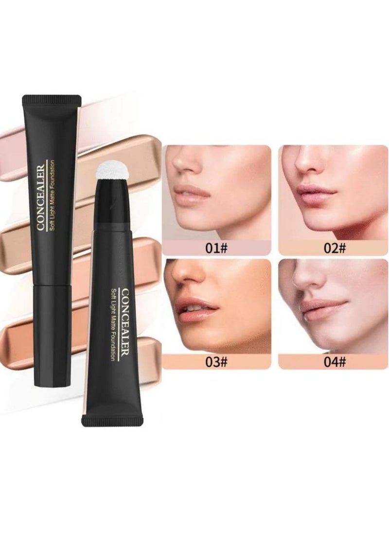 HelloKiss - Concealer Soft Light Matte Foundation Concealer Conceals Blemish and Redness Flawless Natural Coverage for Normal to Oily Skin Instant Age Rewind Eraser Dark Circles Treatment 03 - Image 1