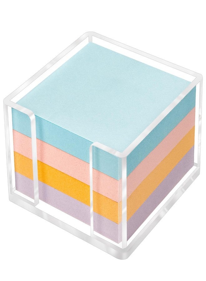 Tecreddy Acrylic Sticky Note Holder, 3 x 3 Crystal Clear Sticky Note Dispenser Acrylic Notepad Holder for School Home Office Desk Organization - Image 1