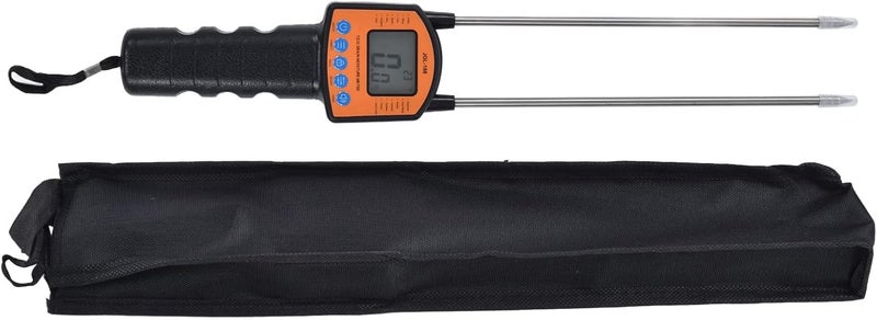 klarako Portable Hay Moisture Meter,Grain Moisture Tester Voice Prompt LCD Backlit High Accuracy Moisture Meters High Sensitivity Sturdy Anti Bending Grain Moisture Meter for Daily Use - Image 2