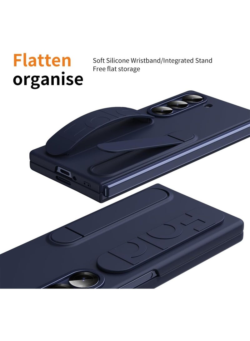 XIMAND جراب Ximand Samsung Galaxy Z Fold 7 Protect مع حامل سوار المعصم، شاشة مدمجة وحماية للعدسات، حماية كاملة للجسم من السقوط - Image 2