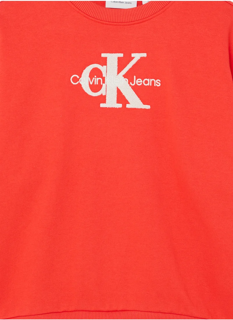 Calvin Klein Jeans TEDDY MONOLOGO FLEECE CN