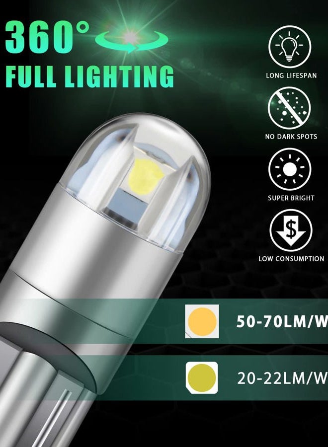 GLL 10pcs White T10 501 LED Bulb 2-SMD 3030 W5W 194 168 2825 Wedge T10 Light Car Interior Dashboard Bulb Sidelight Boot Lights Number Plate Bulb (DC 12V) - Image 5