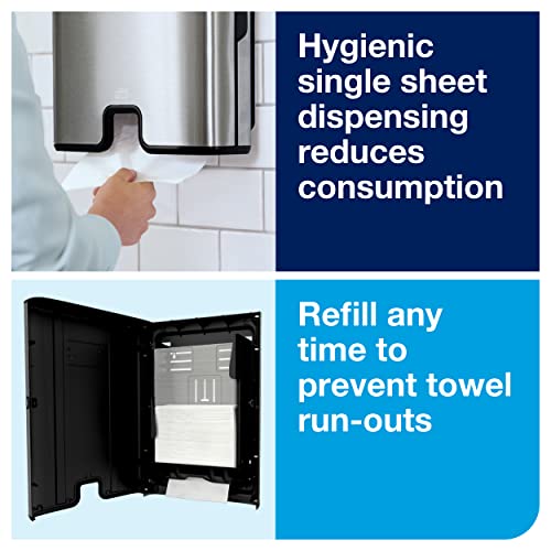 Tork Xpress Multifold Paper Towel Dispenser, Stainless Steel H2, One-at-a-Time Dispensing, Image Range, 463002 - Image 4