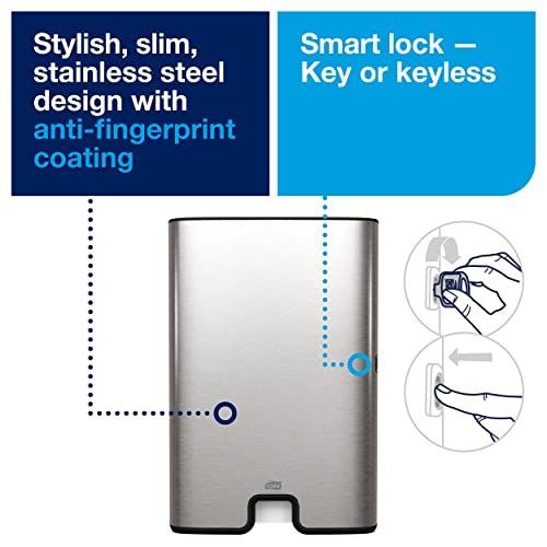 Tork Xpress Multifold Paper Towel Dispenser, Stainless Steel H2, One-at-a-Time Dispensing, Image Range, 463002 - Image 2