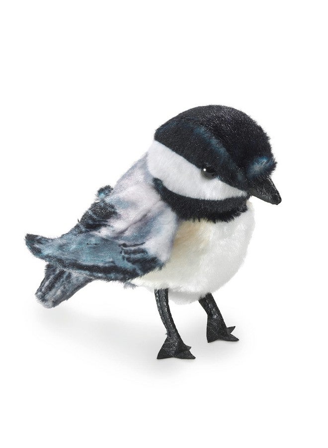 Folkmanis Mini Chickadee Finger Puppet, White; Black;gray - Image 1