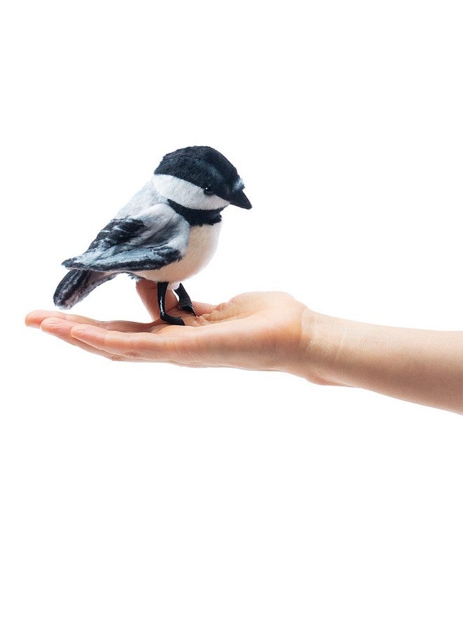 Folkmanis Mini Chickadee Finger Puppet, White; Black;gray - Image 5