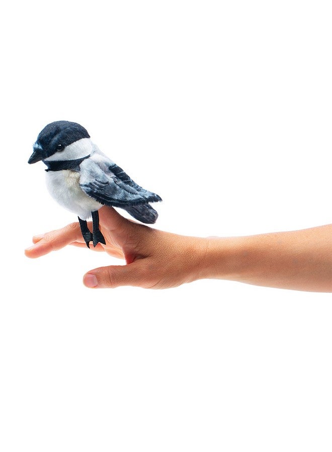 Folkmanis Mini Chickadee Finger Puppet, White; Black;gray - Image 4