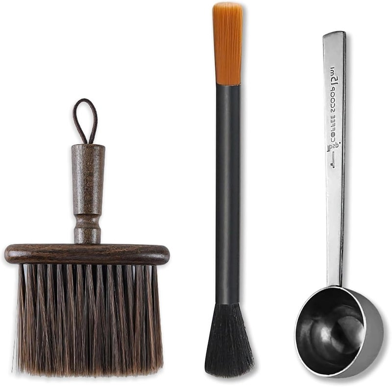 Kitnish Coffee Brush,2pcs Espresso Brush+Coffee Scoop,Coffee Cleaning Brush,Coffee Grinder Brush Coffee Filter Cleaning Brush,Suitable for Espresso Machine With Grinder for Home,Espresso Machine Cleaning Set - Image 1