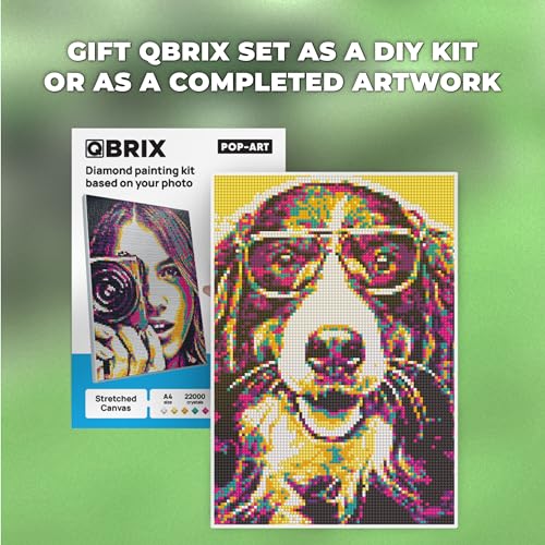 QBRIX Framed Diamond Art from Any Photo - Custom Diamond Painting Kit for Adults - Personalised Gem Art - DIY Craft Kit for Adults - Pop-Art - 8 x 12 inches - Image 5