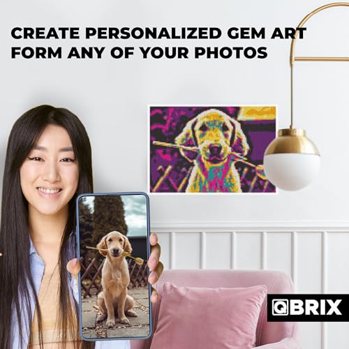 QBRIX Framed Diamond Art from Any Photo - Custom Diamond Painting Kit for Adults - Personalised Gem Art - DIY Craft Kit for Adults - Pop-Art - 8 x 12 inches - Image 3