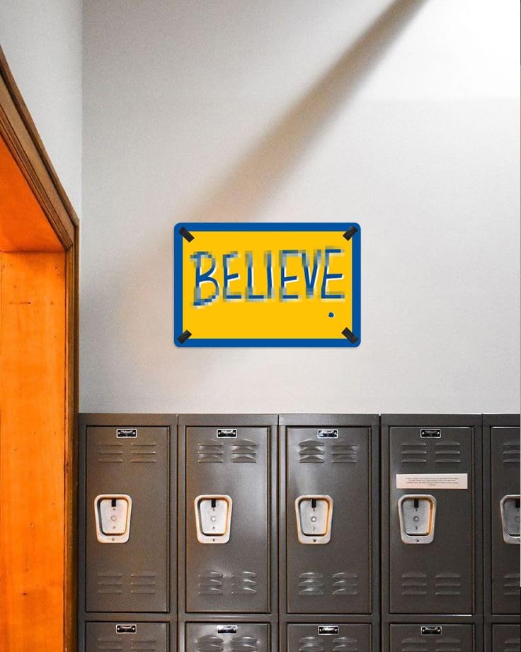flinelife Flinelife Believe Sign, Large Size 16x12, Believe Metal Motivational Wall Art Decor - Perfect for Fans - Image 2