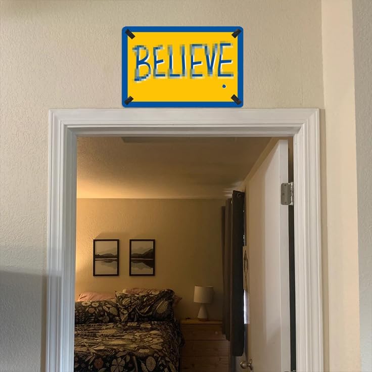 flinelife Flinelife Believe Sign, Large Size 16x12, Believe Metal Motivational Wall Art Decor - Perfect for Fans - Image 4