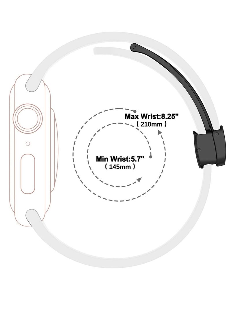 ZOOMEE Simple Stylish Folding Magnetic Silicone Strap Band Shockproof Wear Resisting For 42MM 44M 45MM 49MM Series Ultra - Image 4