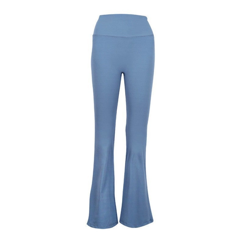 New Store Welfare Groove Series - بنطلون يوجا عالي الخصر واسع الساق مع التحكم في البطن، مطاطي وقابل للتنفس
