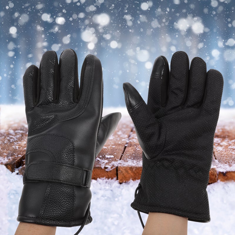 1 Pair Electric Heated Gloves Thermal Heat Gloves Motorcycle Warm Gloves Hand Warmers - Image 1