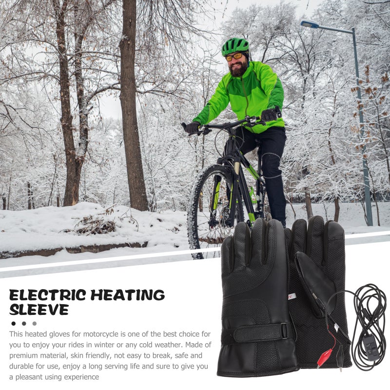 1 Pair Electric Heated Gloves Thermal Heat Gloves Motorcycle Warm Gloves Hand Warmers - Image 3