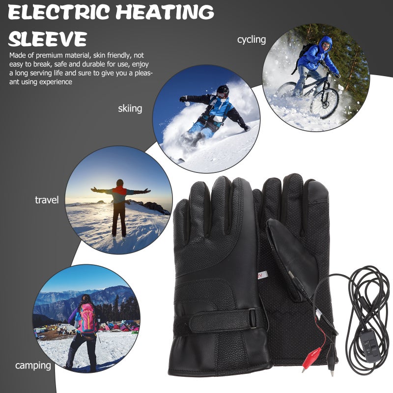 1 Pair Electric Heated Gloves Thermal Heat Gloves Motorcycle Warm Gloves Hand Warmers - Image 4