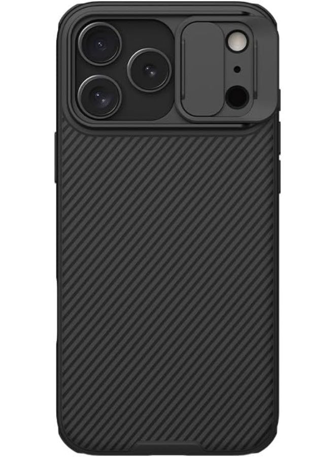 Nillkin Case Compatible with iPhone 17 Pro Max Case, Slide Camera Cover Lens Privacy Protection Non-Slip Anti-Drop Shockproof TPU Bumper Hard PC Back Protective Cover (Black) - Image 1