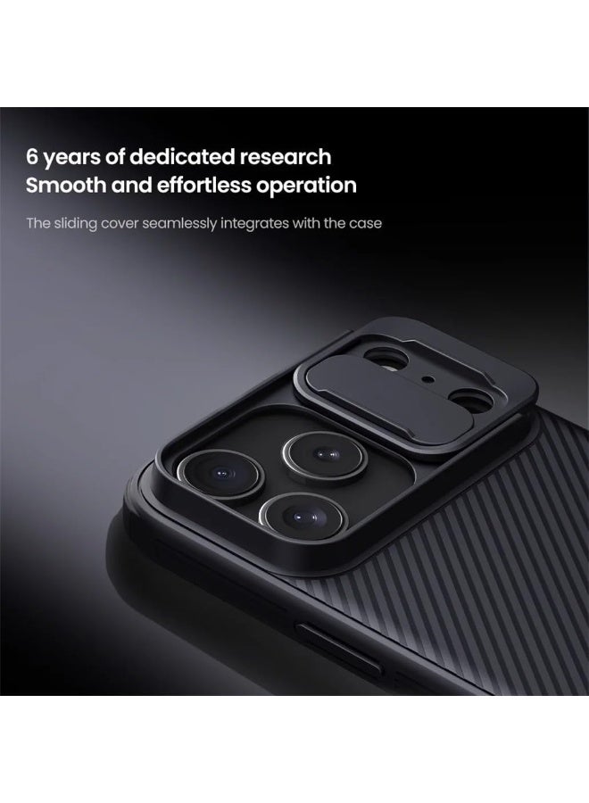 Nillkin Case Compatible with iPhone 17 Pro Max Case, Slide Camera Cover Lens Privacy Protection Non-Slip Anti-Drop Shockproof TPU Bumper Hard PC Back Protective Cover (Black) - Image 3