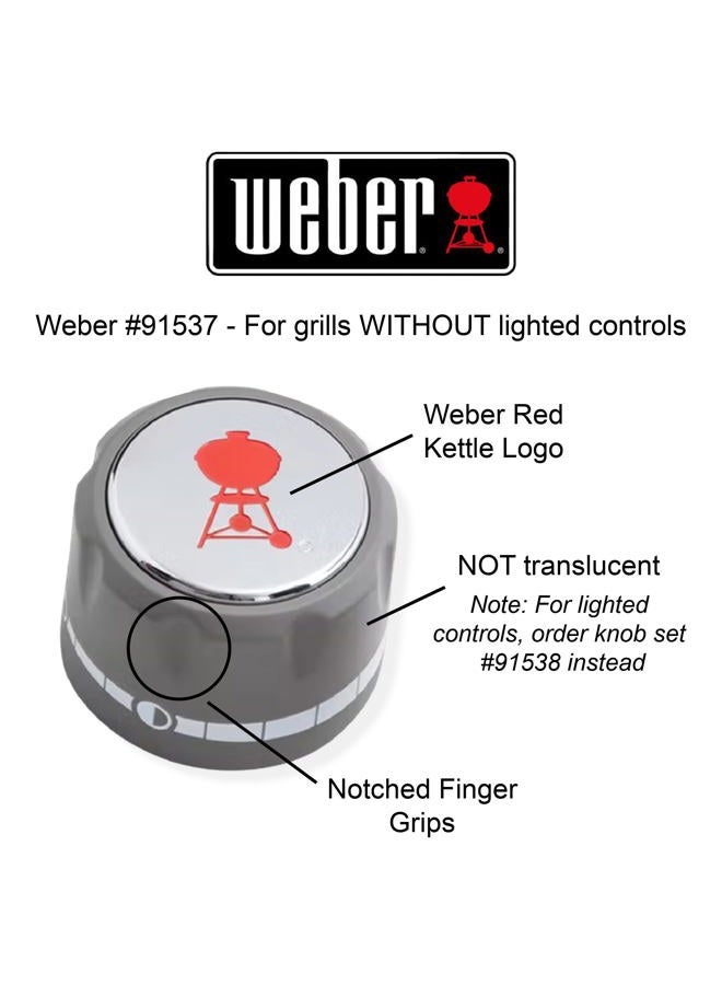 Weber Summit Series Gas Grill Main Burner Gas Control 2 Pack Knob 91537 - Image 2