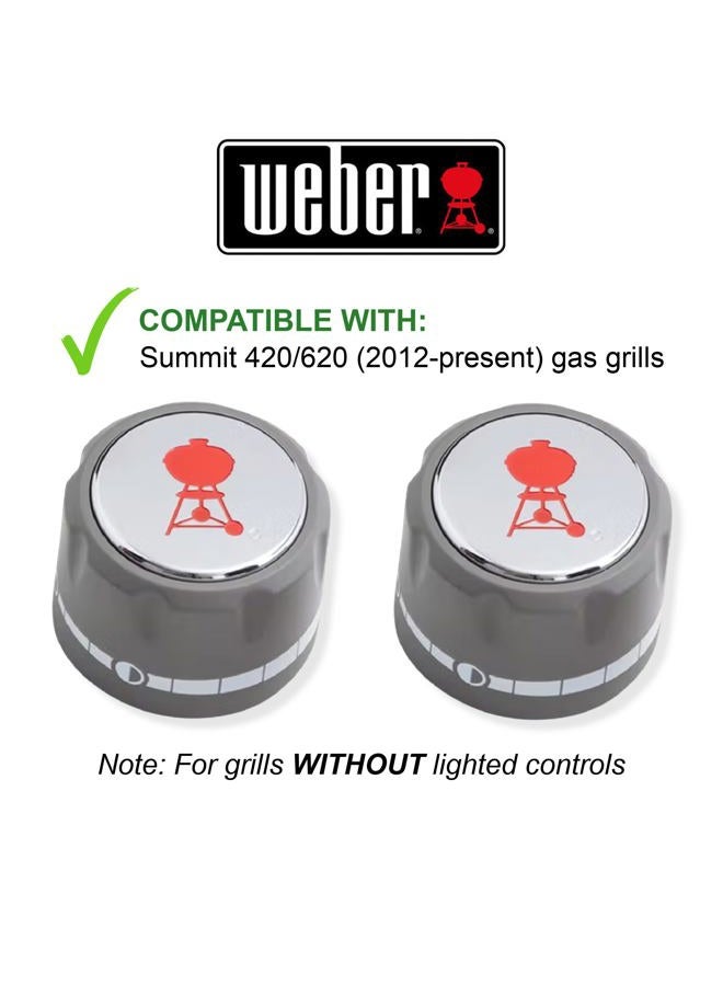 Weber Summit Series Gas Grill Main Burner Gas Control 2 Pack Knob 91537 - Image 3