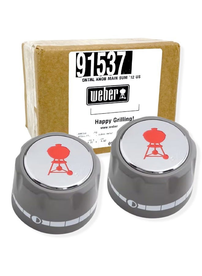 Weber Summit Series Gas Grill Main Burner Gas Control 2 Pack Knob 91537 - Image 1