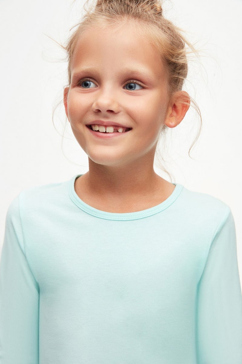 Lovetti Mint Basic Seasonal Lycra Long Sleeve Girls T-Shirt  - Image 5