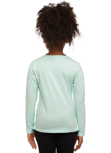 Lovetti Mint Basic Seasonal Lycra Long Sleeve Girls T-Shirt  - Image 4