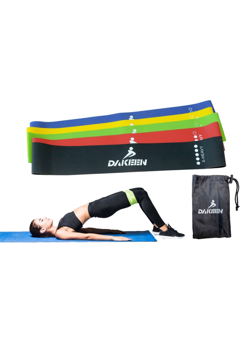DAKEEN DAKEEN Resistance Bands for Working Out, Exercise Bands; Resistance Bands Set with 5 Resistance Levels, Multi-Colored Workout Bands for Indoor and Outdoor Fitness, Leg Strength Training, Rehab, Yoga - Image 5